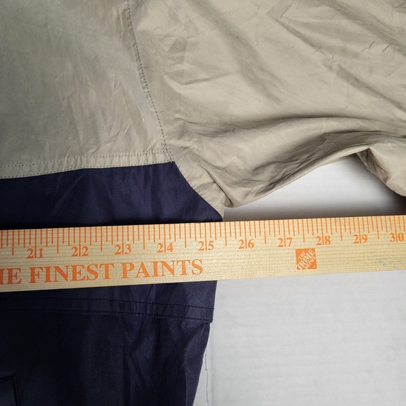 Foursome XL TG Jacket Windbreaker Beige Blue Color Block Full Zip Golf Mens - Picture 5 of 9